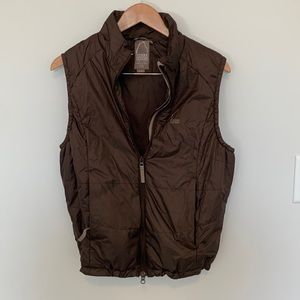 Brown puffer vest